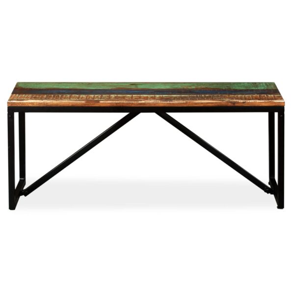 vidaXL Lavička, recyklovaný masív 110x35x45 cm – Obrázok 2