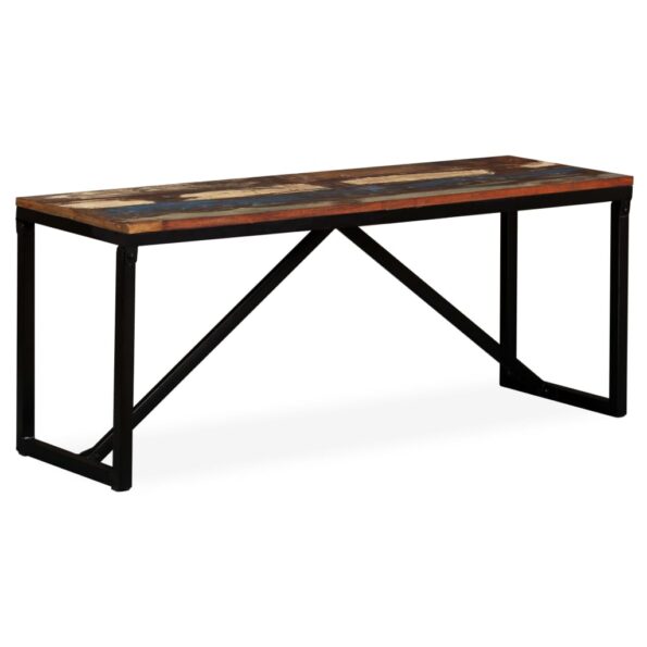 vidaXL Lavička, recyklovaný masív 110x35x45 cm – Obrázok 11
