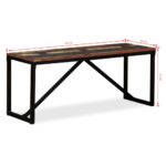 vidaXL Lavička, recyklovaný masív 110x35x45 cm – Obrázok 12