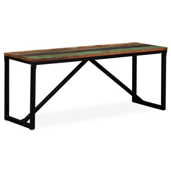 vidaXL Lavička, recyklovaný masív 110x35x45 cm – Obrázok 7