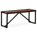 vidaXL Lavička, recyklovaný masív 110x35x45 cm – Obrázok 8