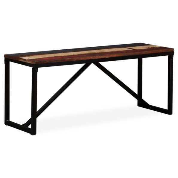 vidaXL Lavička, recyklovaný masív 110x35x45 cm – Obrázok 8