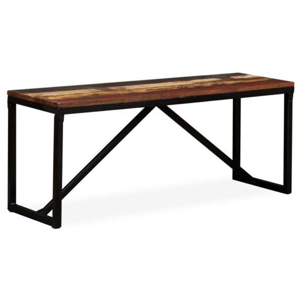 vidaXL Lavička, recyklovaný masív 110x35x45 cm – Obrázok 9
