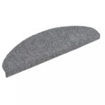 vidaXL Schodové rohože, samolepiace, 15 ks, 65x21x4 cm, svetlosivé, polkruhové, veľké – Obrázok 2