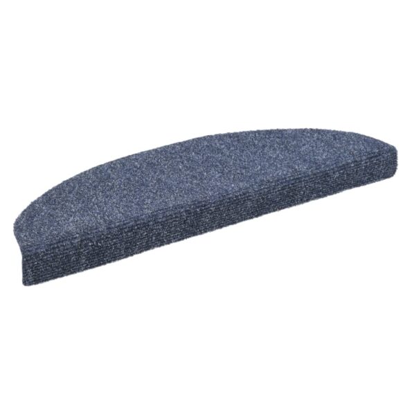 vidaXL Schodové rohože, samolepiace, 15 ks, 65x21x4 cm, modré, polkruhové, veľké – Obrázok 2