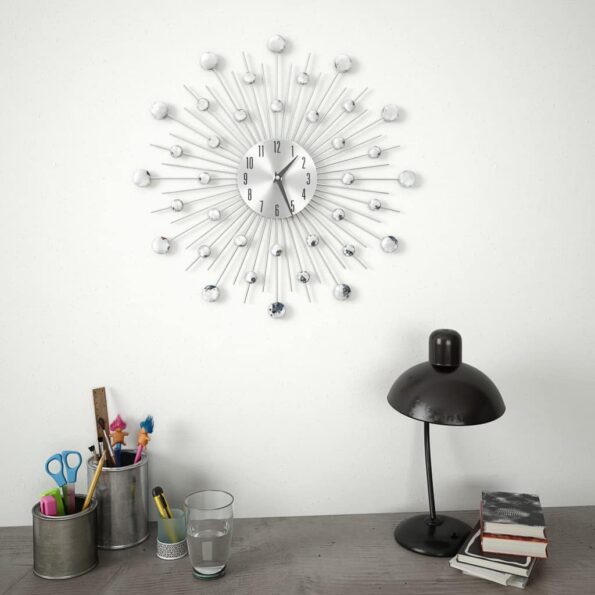 vidaXL Nástenné hodiny s pohonom Quartz moderný dizajn 50 cm – Obrázok 2