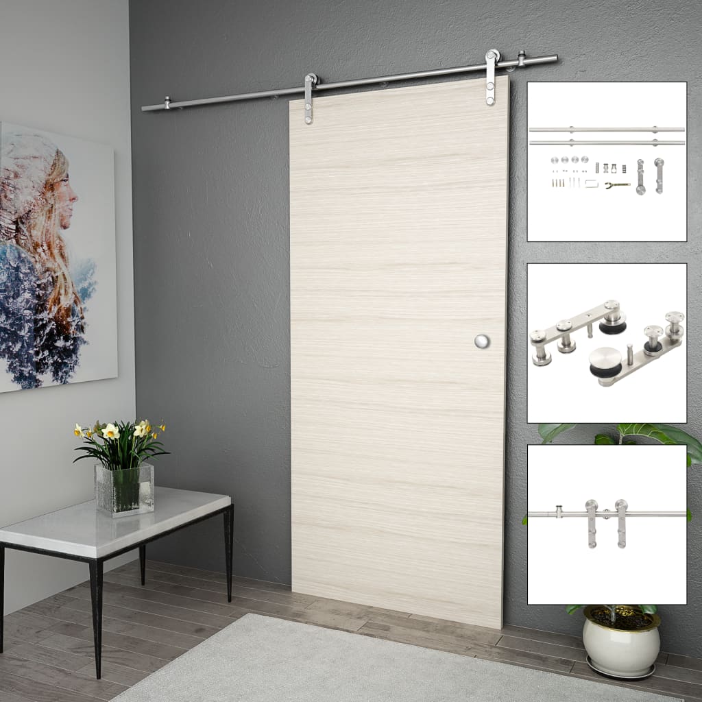 VXL8718475592815_m_en_hd_1.jpg vidaXL Kovanie na posuvné dvere 183 cm, nehrdzavejúca oceľ, strieborné – Obrázok 1