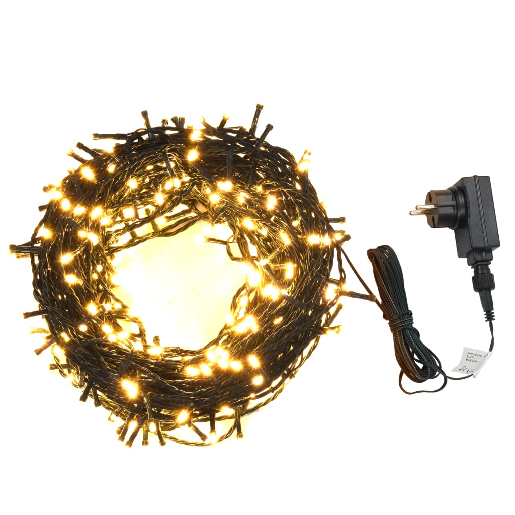 VXL8718475594833_a_en_hd_1.jpg Svetelná reťaz s 1000 LED diódami 100 m, 8 efektov, IP44, teplá biela – Obrázok 1