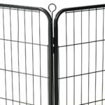 vidaXL Oceľová ohrádka pre psov s 8 panelmi 60x80 cm čierna – Obrázok 8