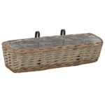vidaXL Balkónové kvetináče 2 ks 60 cm prútené s PE obložením – Obrázok 2