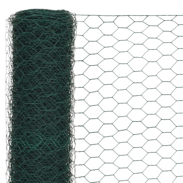 vidaXL Drôtené pletivo, oceľ potiahnutá PVC 25x1,2 m, zelené – Obrázok 3