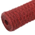 vidaXL Drôtené pletivo, oceľ potiahnutá PVC 25x1 m, červené – Obrázok 2