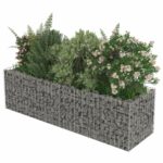 vidaXL Gabiónový vyvýšený záhon, pozinkovaná oceľ 180x50x50 cm – Obrázok 3