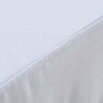 vidaXL Naťahovacie obrusy na stôl so závesom 2 ks biele 243x76x74 cm – Obrázok 2