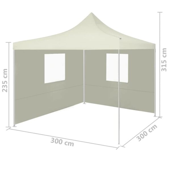 vidaXL Skladací stan s 2 stenami krémový 291x291x315 cm – Obrázok 9