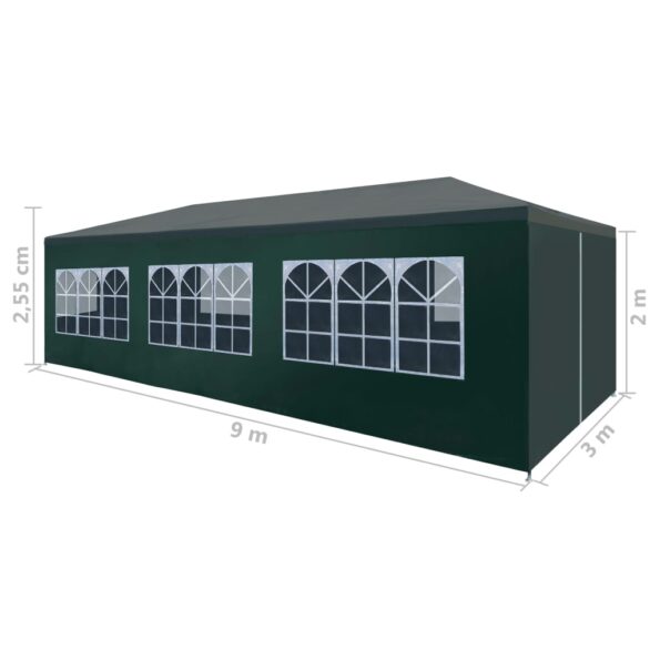 vidaXL Párty stan 3x9 m, zelený – Obrázok 8