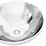 vidaXL Umývadlo 32,5x14 cm keramické strieborné – Obrázok 3