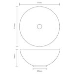 vidaXL Umývadlo 32,5x14 cm keramické strieborné – Obrázok 6