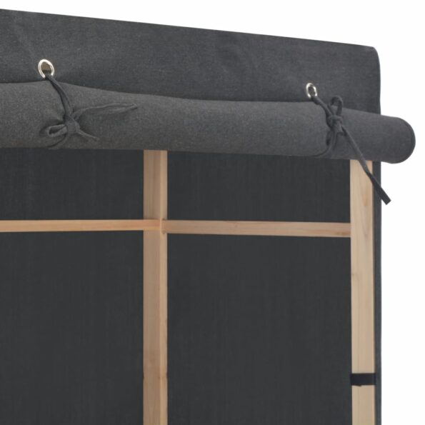 vidaXL 3-poschodový šatník sivý 110x40x170 cm látkový – Obrázok 4