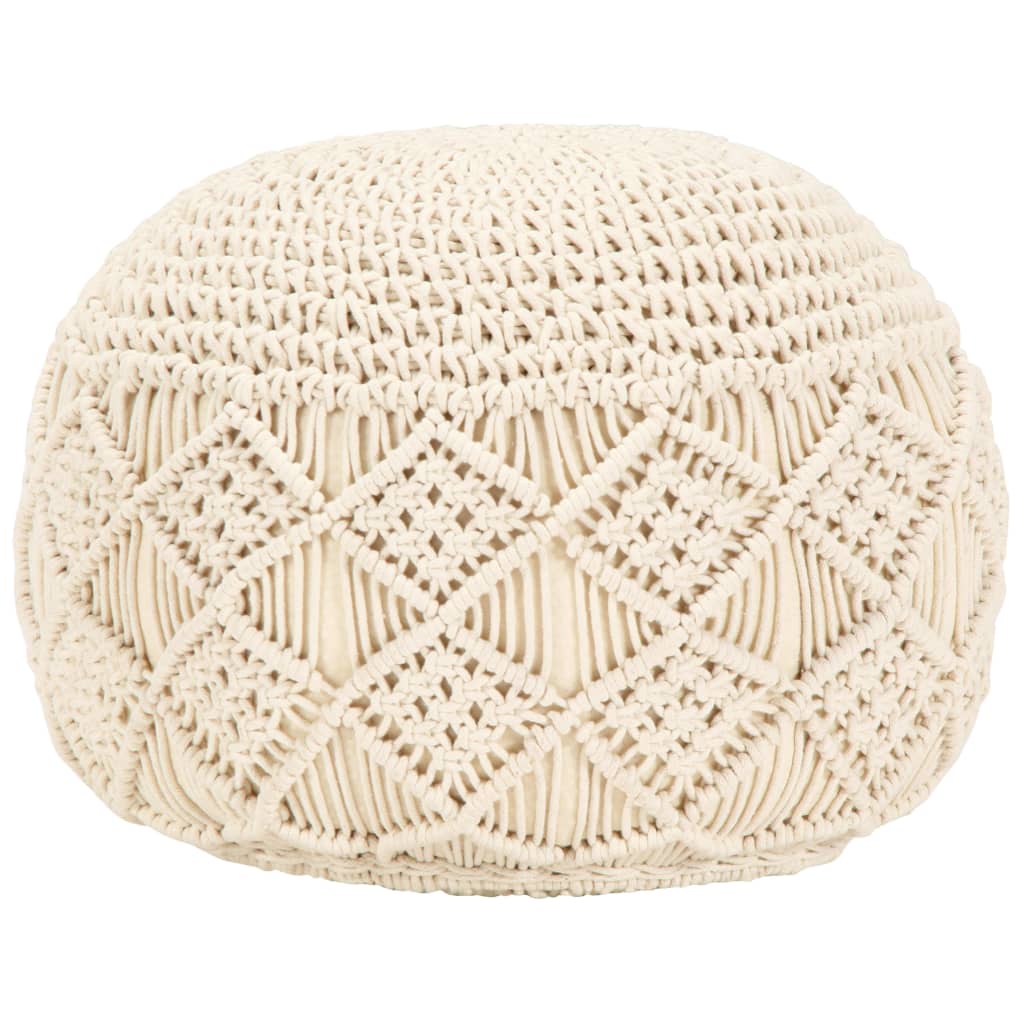 VXL8718475735342_a_en_hd_1.jpg vidaXL Ručne vyrobená taburetka macrame 45x30 cm, bavlna – Obrázok 1