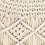 vidaXL Ručne vyrobená taburetka macrame 45x30 cm, bavlna – Obrázok 2