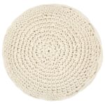 vidaXL Ručne vyrobená taburetka macrame 45x30 cm, bavlna – Obrázok 3