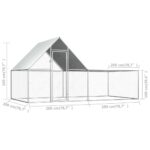 vidaXL Kurín 4x2x2 m, pozinkovaná oceľ – Obrázok 6