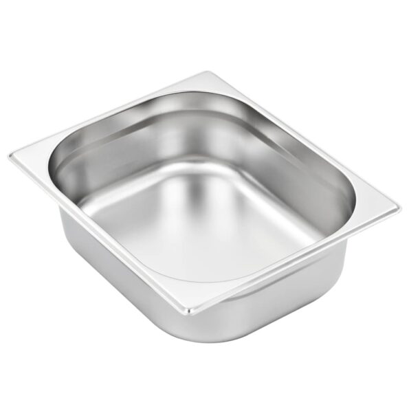 vidaXL Gastronádoby 4 ks, GN 1/2, 100 mm, nehrdzavejúca oceľ – Obrázok 4