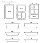 vidaXL Gastronádoby 4 ks, GN 1/2, 100 mm, nehrdzavejúca oceľ – Obrázok 9