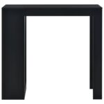 vidaXL Barový stôl s poličkou čierny 110x50x103 cm – Obrázok 3