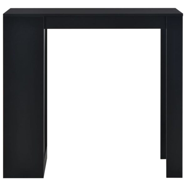 vidaXL Barový stôl s poličkou čierny 110x50x103 cm – Obrázok 3