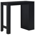 vidaXL Barový stôl s poličkou čierny 110x50x103 cm – Obrázok 4