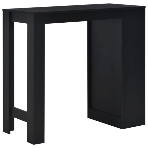 vidaXL Barový stôl s poličkou čierny 110x50x103 cm – Obrázok 4