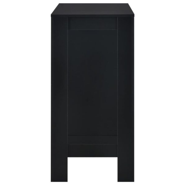 vidaXL Barový stôl s poličkou čierny 110x50x103 cm – Obrázok 5