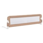 vidaXL Zábrana na detskú posteľ, sivohnedá 150x42 cm, polyester – Obrázok 2