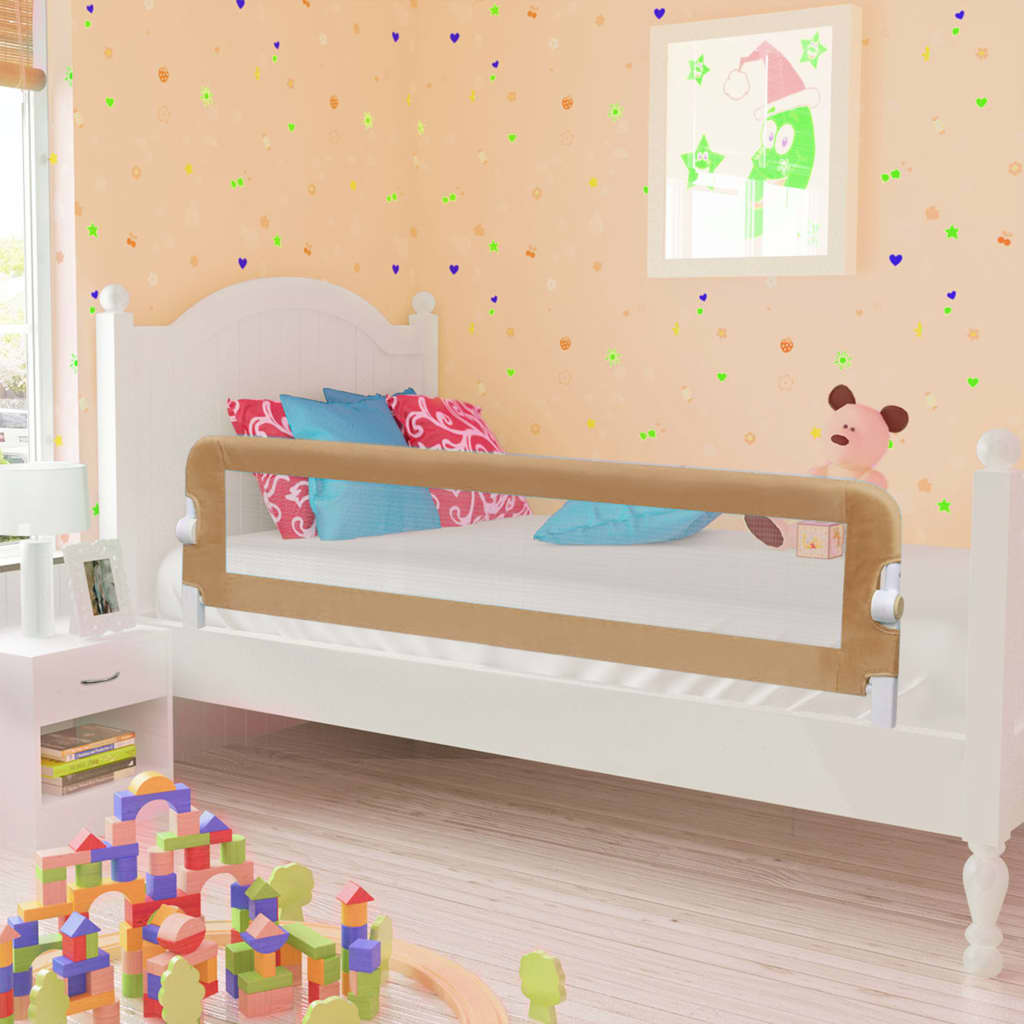 VXL8718475799245_m_en_hd_1.jpg vidaXL Zábrana na detskú posteľ, sivohnedá 150x42 cm, polyester – Obrázok 1