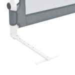 vidaXL Zábrana na detskú posteľ, sivá 150x42 cm, polyester – Obrázok 6