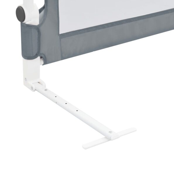 vidaXL Zábrana na detskú posteľ, sivá 150x42 cm, polyester – Obrázok 6