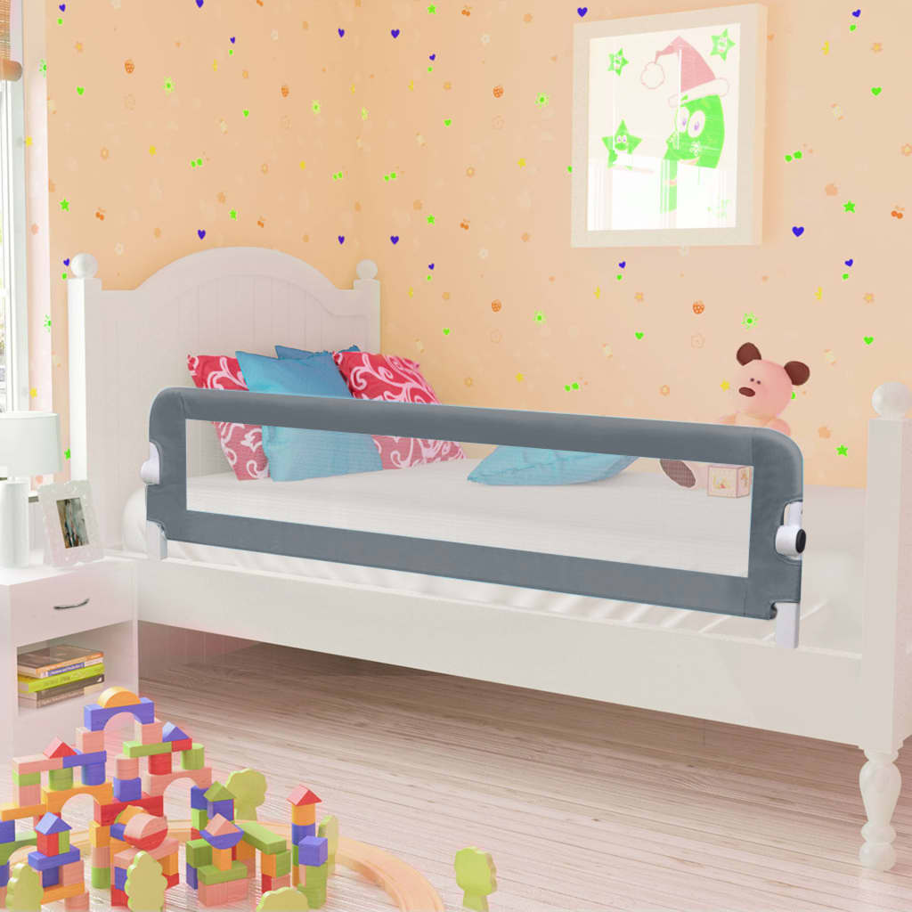VXL8718475799269_m_en_hd_1.jpg vidaXL Zábrana na detskú posteľ, sivá 150x42 cm, polyester – Obrázok 1