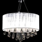 vidaXL Luster s 85 krištáľmi, biely – Obrázok 2