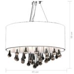 vidaXL Luster s 85 krištáľmi, biely – Obrázok 4