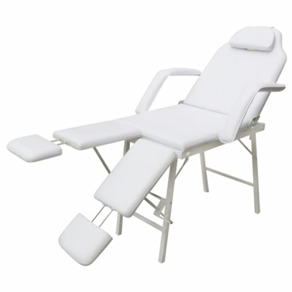 VXL8718475813248_a_en_hd_1.jpg vidaXL Prenosné kreslo na ošetrenie tváre, umelá koža, 185x78x76 cm, biele – Obrázok 1