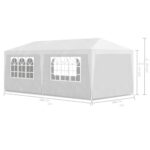 vidaXL Párty stan 3x6 m, biely – Obrázok 6