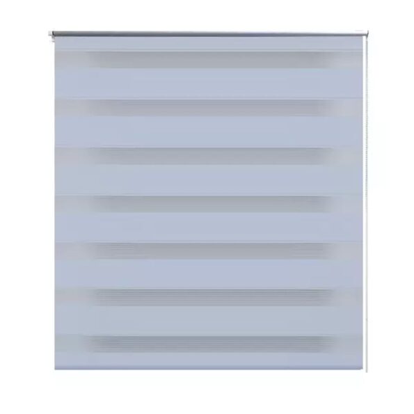 vidaXL Zebrová roleta 60,9x120 cm Šírka látky 56,7 cm biela – Obrázok 2