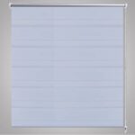 vidaXL Zebrová roleta 60,9x120 cm Šírka látky 56,7 cm biela – Obrázok 4