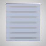 vidaXL Zebrová roleta 60,9x120 cm Šírka látky 56,7 cm biela