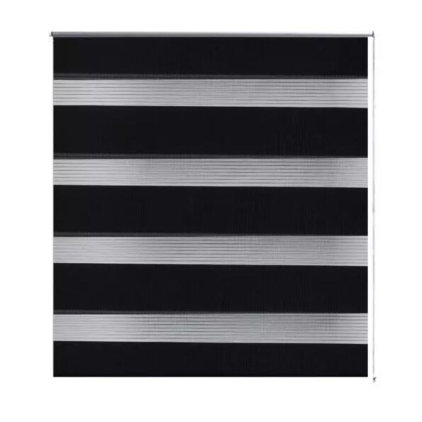 vidaXL Zebrová roleta 80,9x150 cm Šírka látky 76,7 cm čierna – Obrázok 2