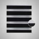vidaXL Zebrová roleta 80,9x150 cm Šírka látky 76,7 cm čierna – Obrázok 3