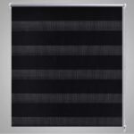 vidaXL Zebrová roleta 80,9x150 cm Šírka látky 76,7 cm čierna – Obrázok 4
