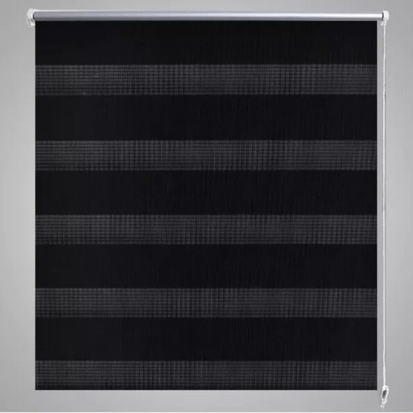 vidaXL Zebrová roleta 80,9x150 cm Šírka látky 76,7 cm čierna – Obrázok 4